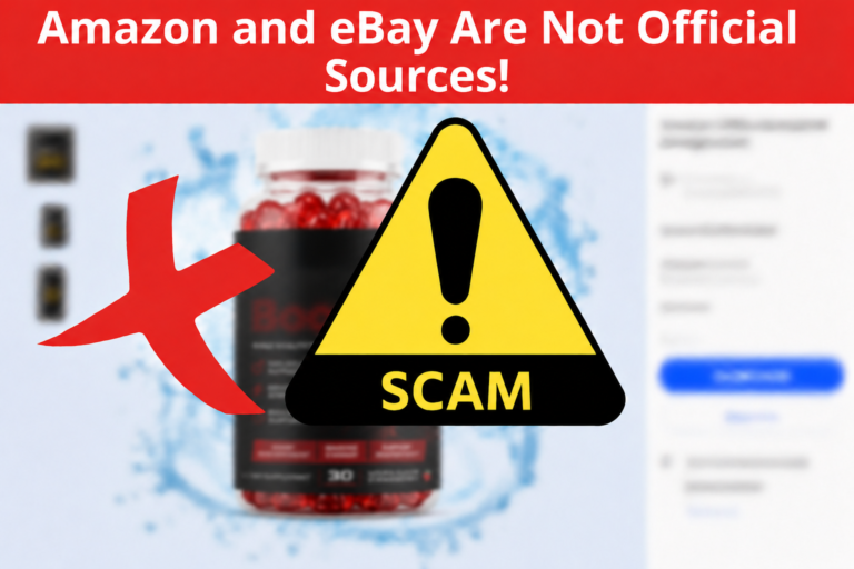 Warning image about counterfeit Horse Boost sold on third-party marketplaces